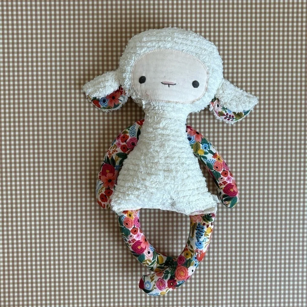 Oh Just Dandy! Handmade in Nashville Tennessee sheep plush with floral details